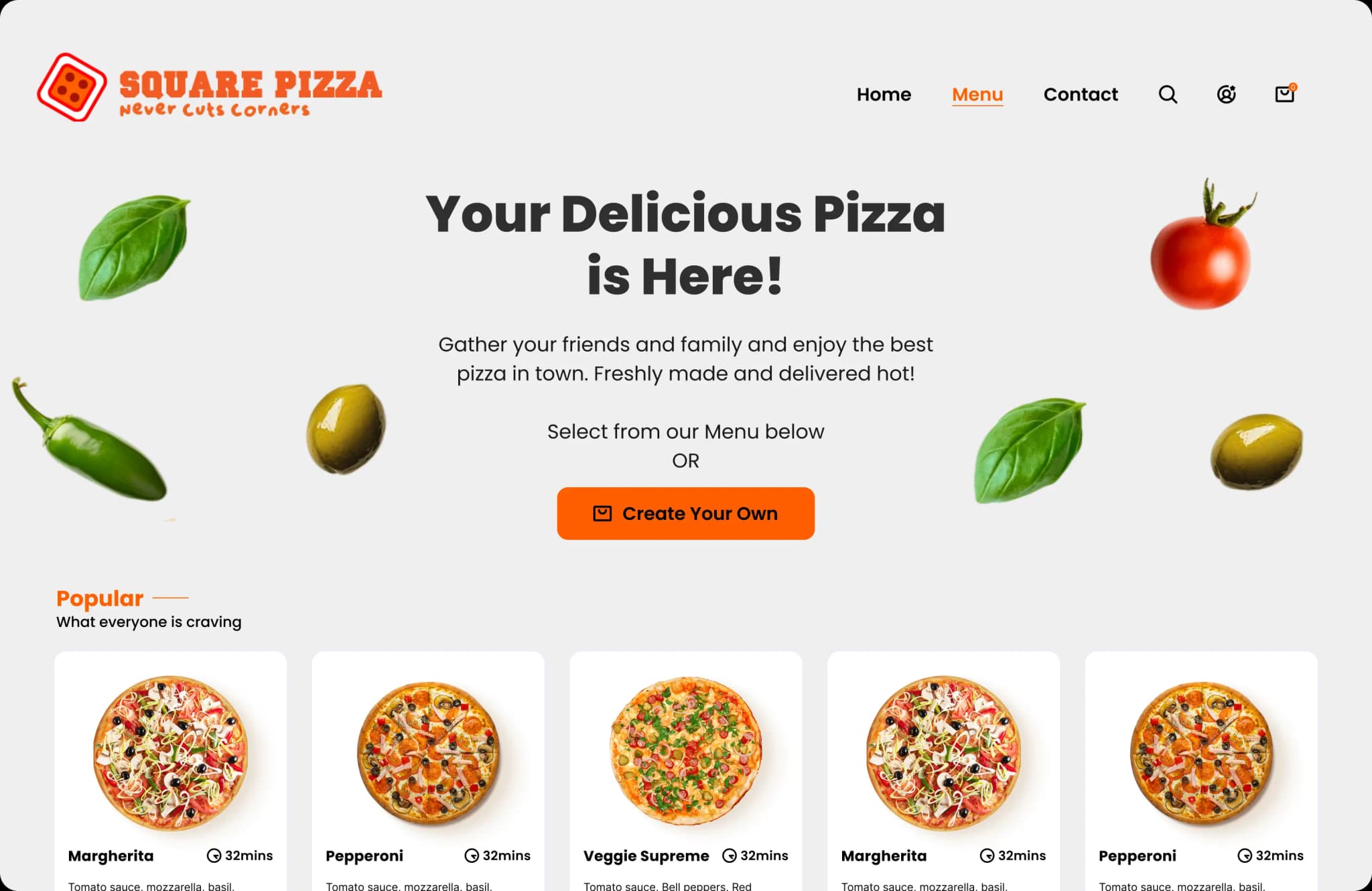 Square Pizza Stop - Food Delivery Platform